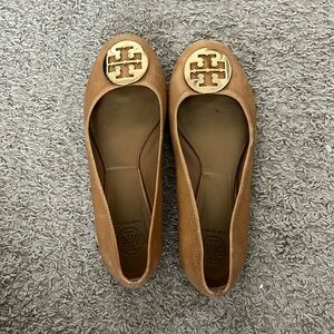 Tory Burch tan Reva ballet flats